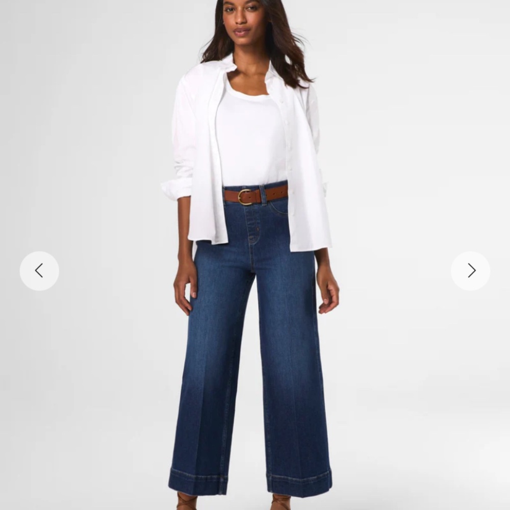 Spanx Cropped wide leg jean